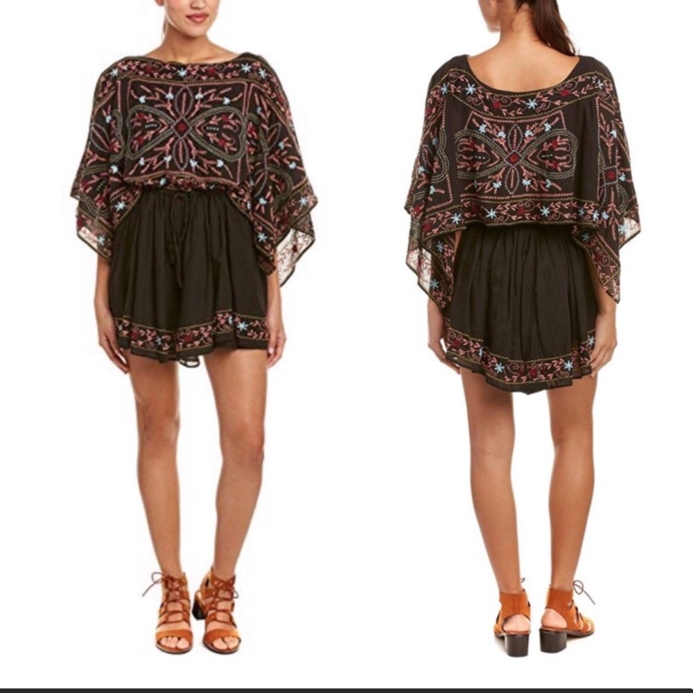 Free People Sheer Frida Embroidered Dress